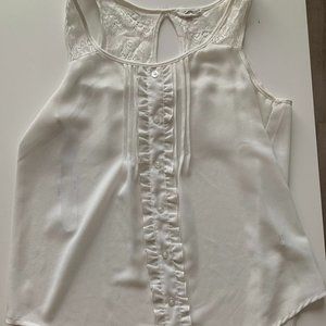 edge White Lace Tank Top